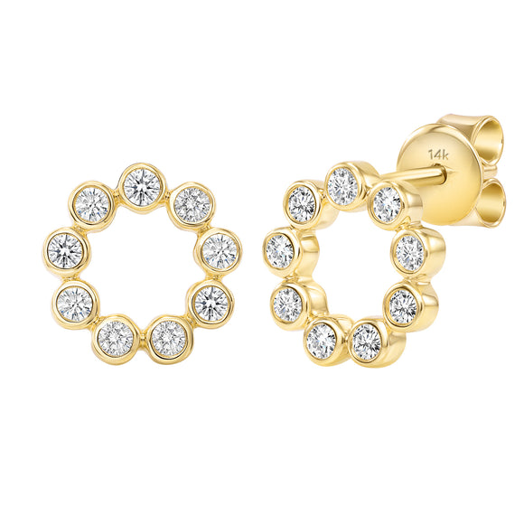 Caitlyn Rose | 14k Clover Diamond Earrings